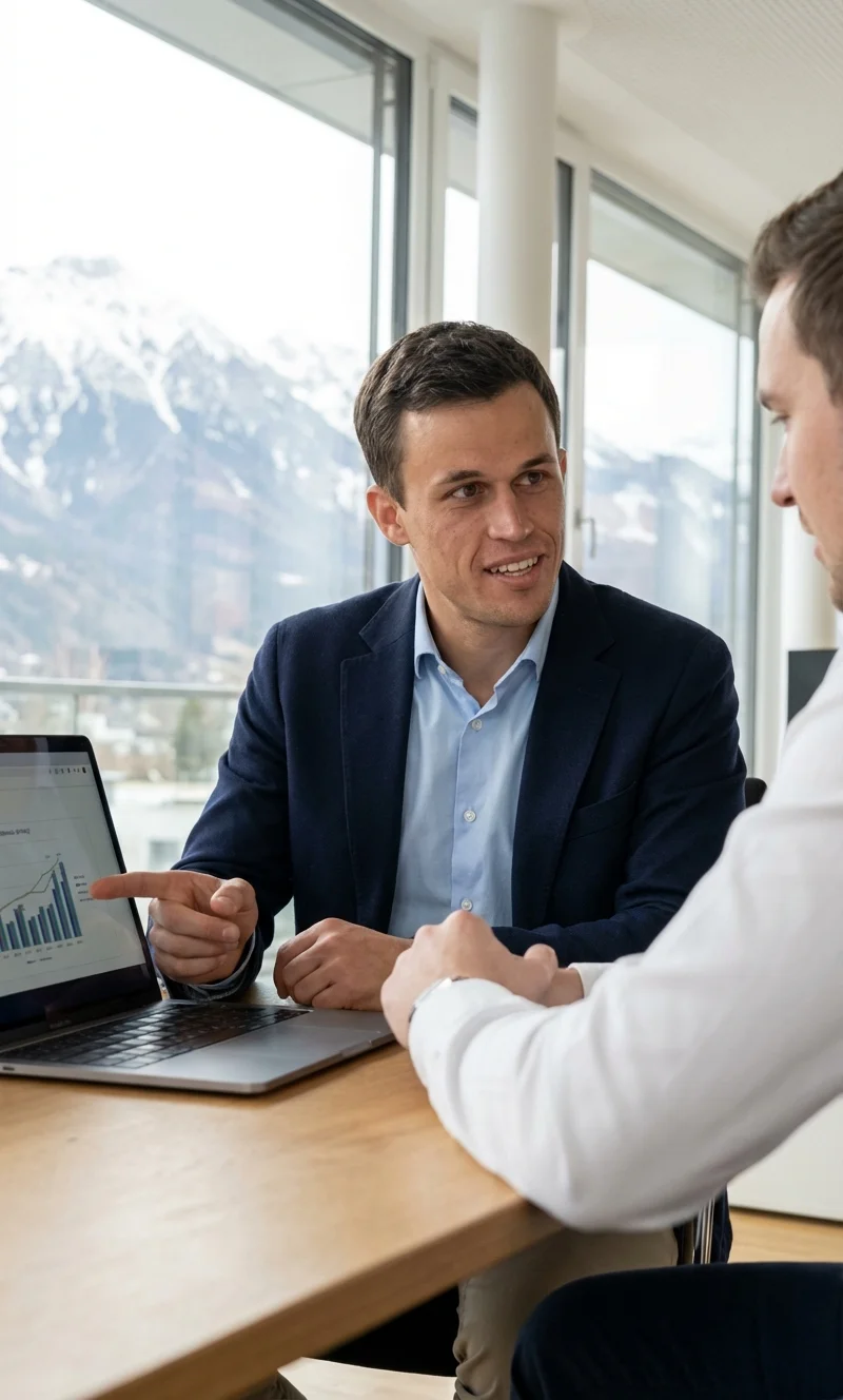 David Moling im Beratungsgespräch